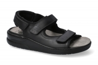 chaussure mobils velcro valden cuir gras noir